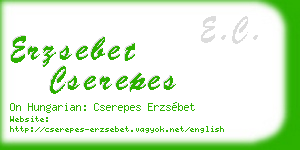 erzsebet cserepes business card